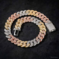 The Alliance mixed gold silver and rose gold Cuban link