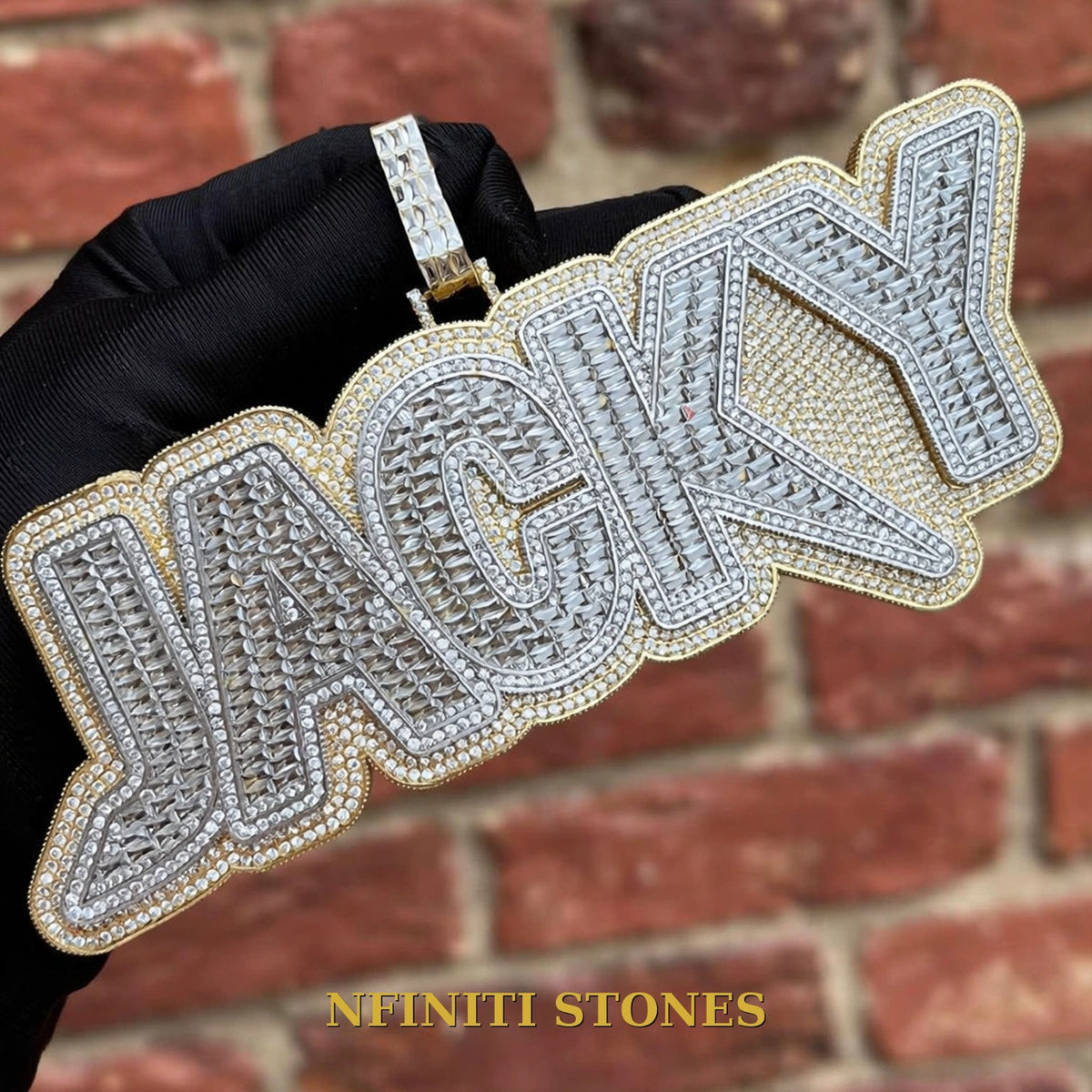 The Shout Out custom pendant — JACKY example