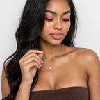 Crown Solitaire moissanite necklace