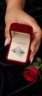 The Lady Victorian — Moissanite Bridal Ring Set