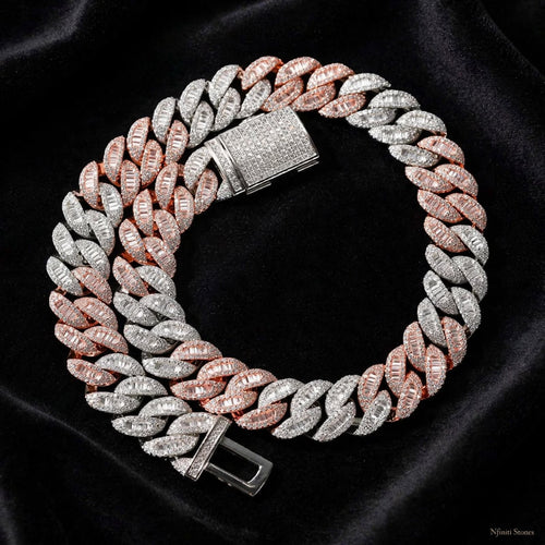 The Alliance rose gold and silver Cuban link