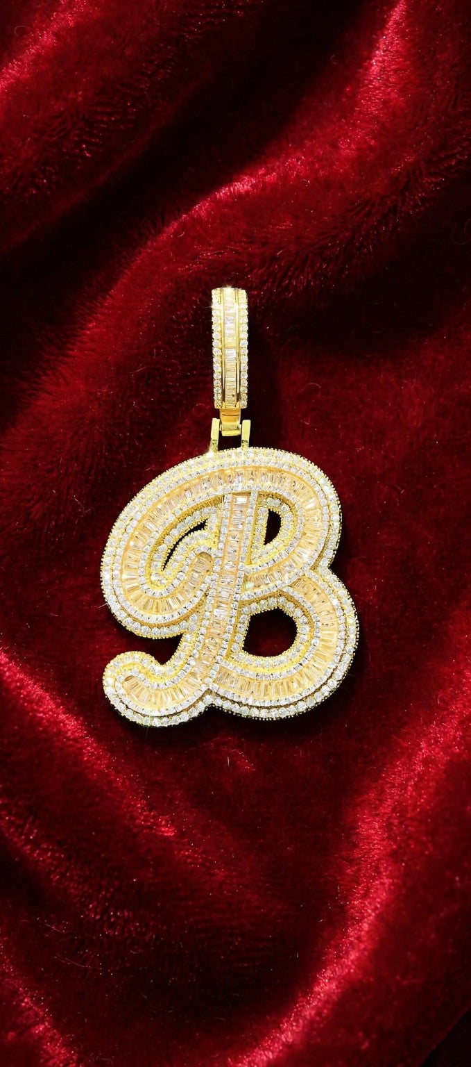 Gold iced B initial front