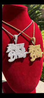 Hustle or Be Broke Iced-Out Necklace