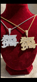 Hustle or Be Broke Iced-Out Necklace
