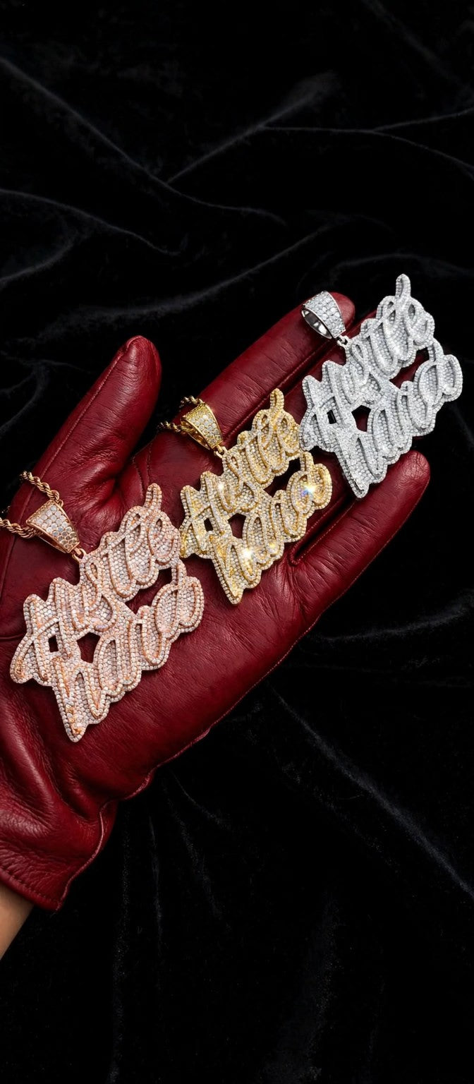 Hustle Hard Iced-Out Necklace