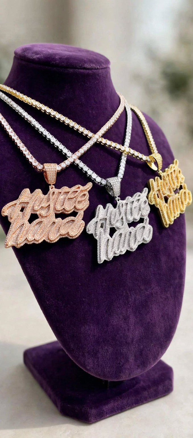 Hustle Hard Iced-Out Necklace