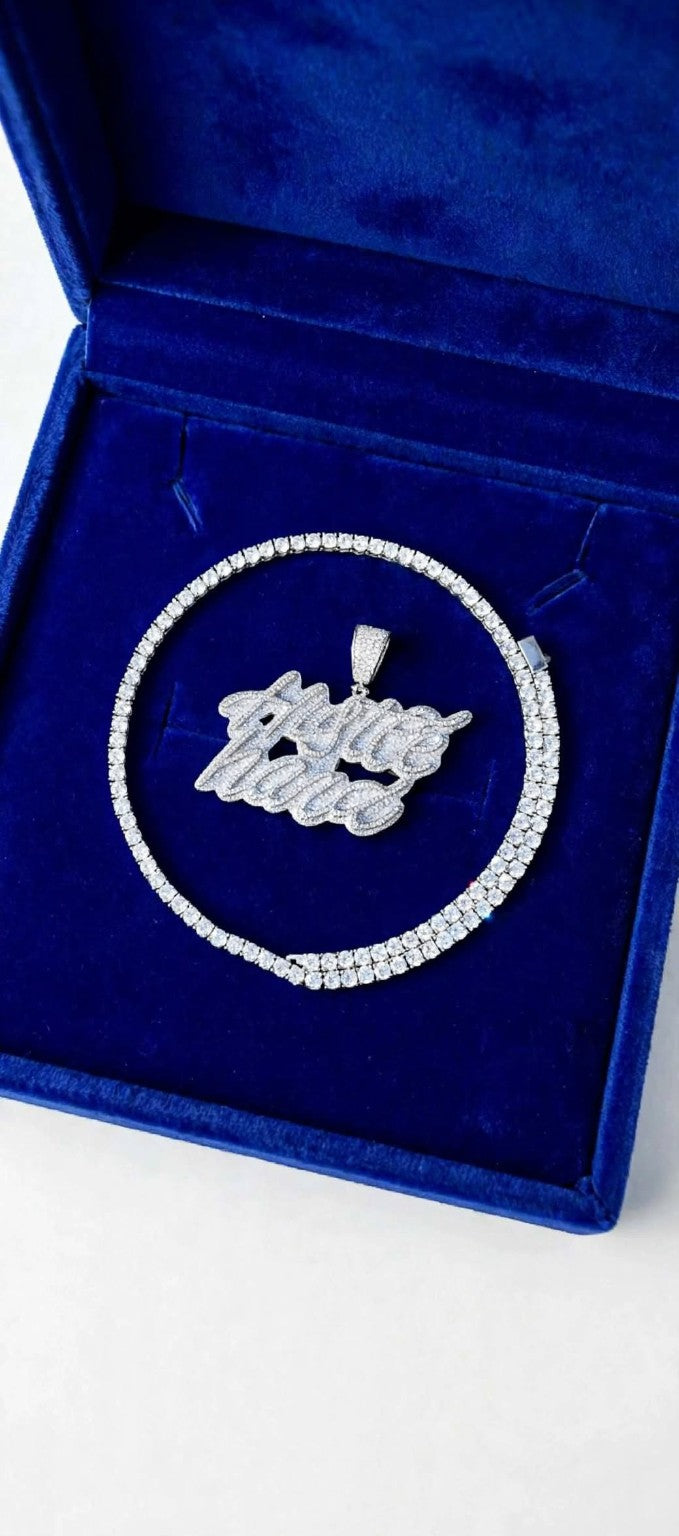 Hustle Hard Iced-Out Necklace