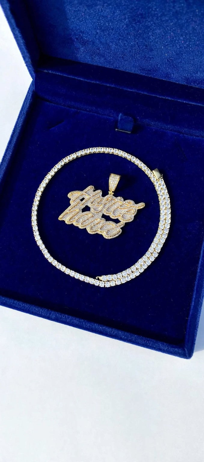 Hustle Hard Iced-Out Necklace