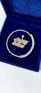 Hustle Hard Iced-Out Necklace