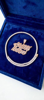 Hustle Hard Iced-Out Necklace