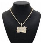 Hood Baby iced pendant necklace