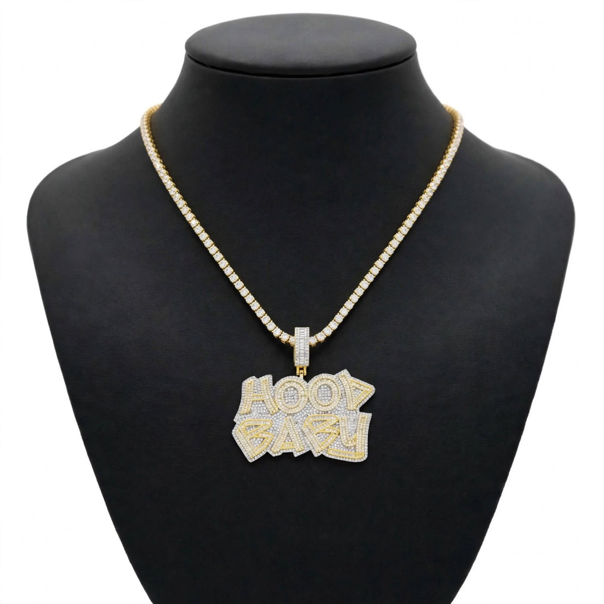 Hood Baby iced pendant necklace