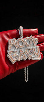 Hood Baby iced pendant necklace