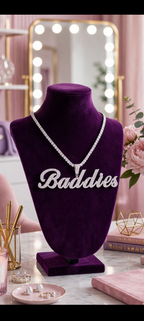 Baddies custom name pendant