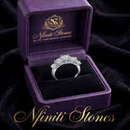 Nfiniti Five-Stone Moissanite Band presented in a gift box