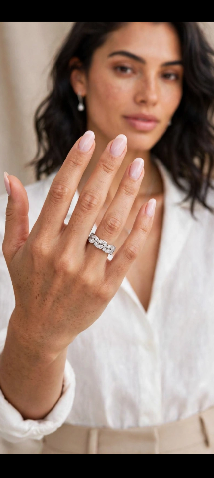 The Autumn Sparkle moissanite ring