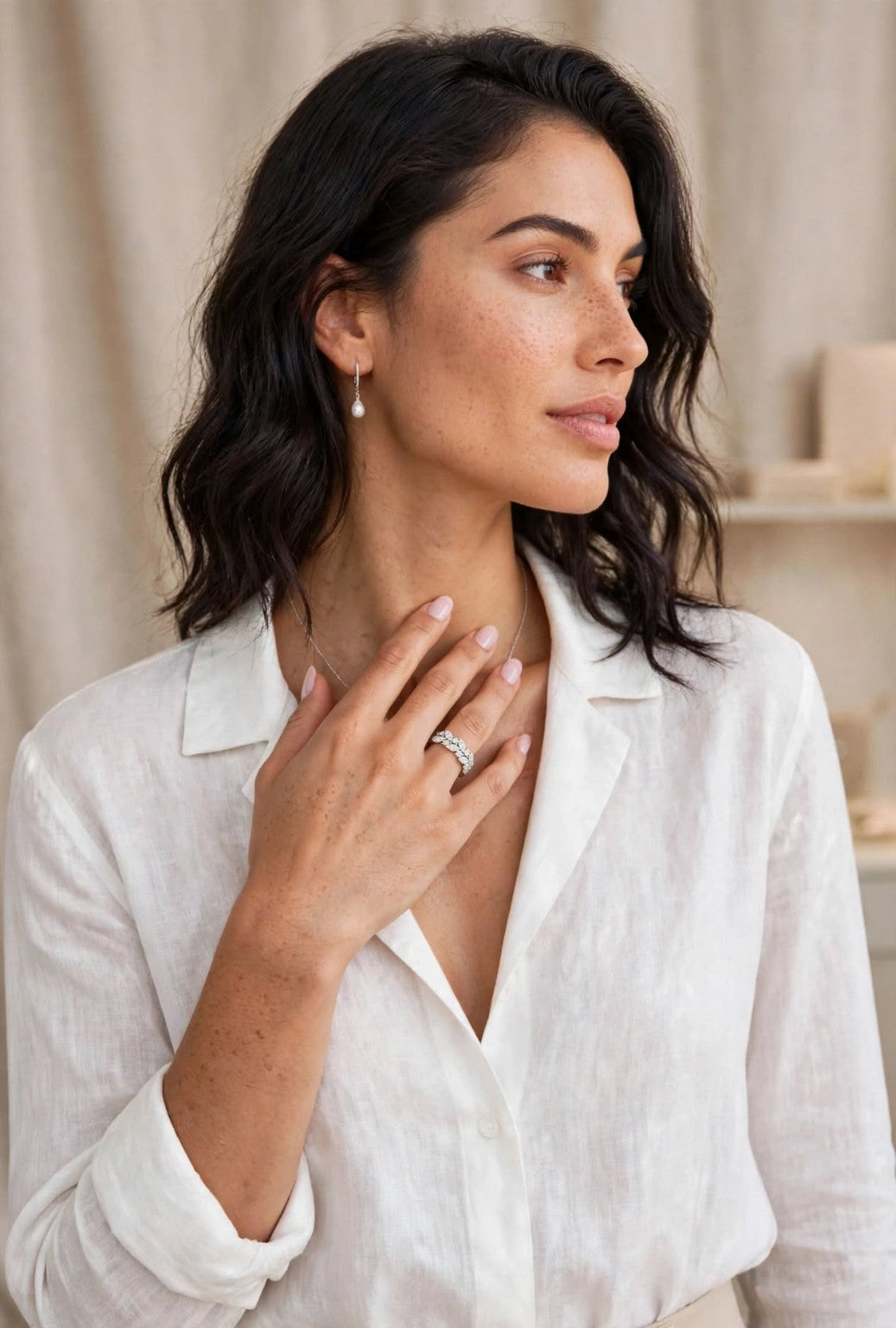 The Autumn Sparkle moissanite ring