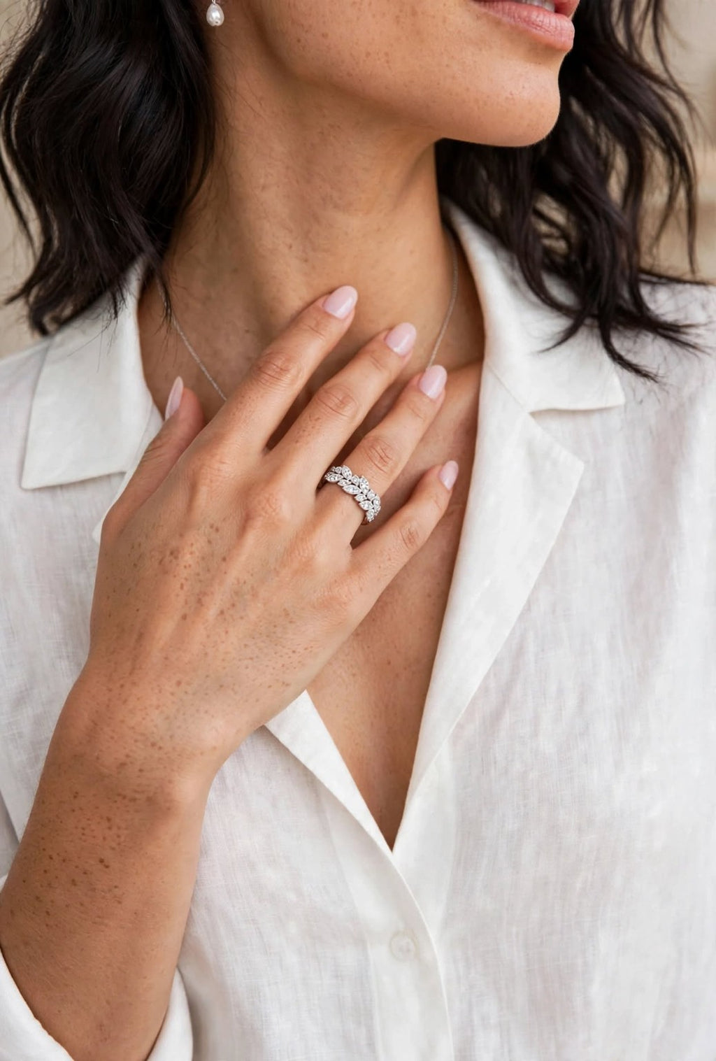 The Autumn Sparkle moissanite ring