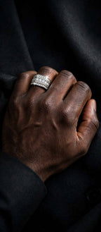 The Executive men's moissanite ring