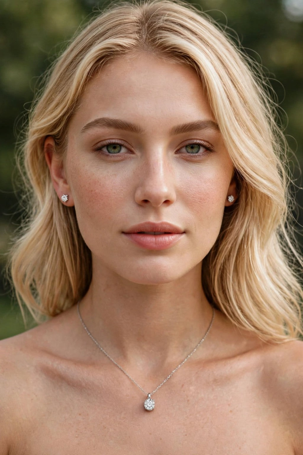 The Timeless Sparkle Collection — Moissanite Necklace & Earrings Set