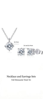 The Timeless Sparkle Collection — Moissanite Necklace & Earrings Set