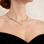 The Diamond Cascade moissanite necklace