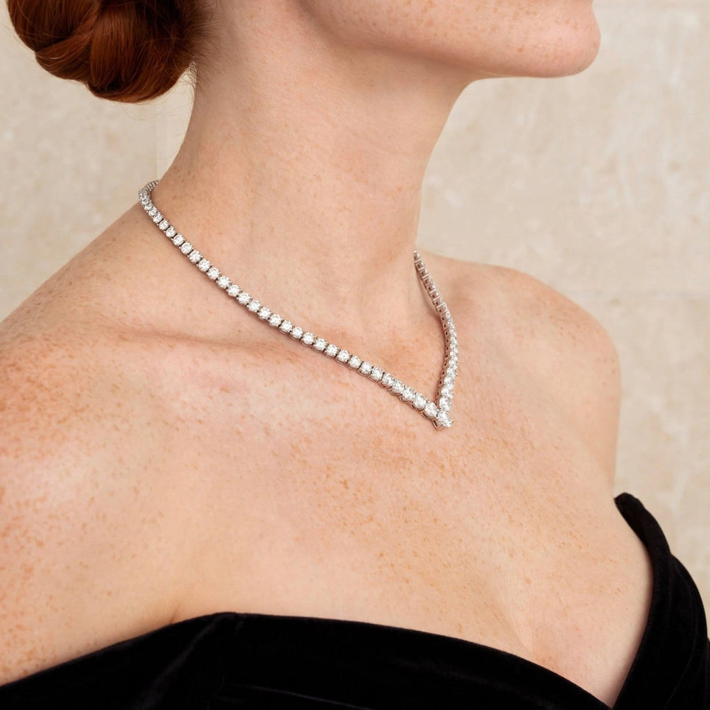 The Diamond Cascade moissanite necklace