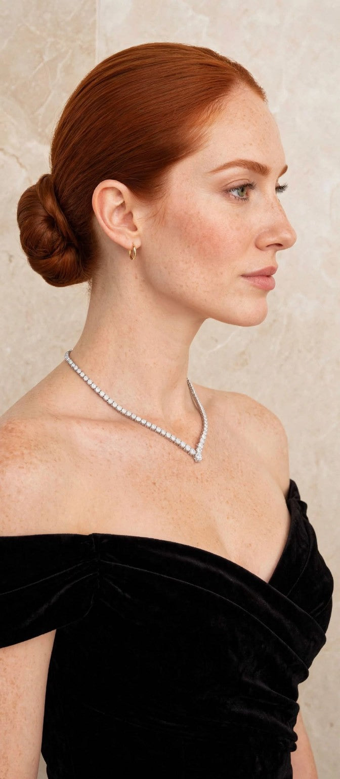 The Diamond Cascade moissanite necklace