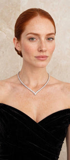 The Diamond Cascade moissanite necklace
