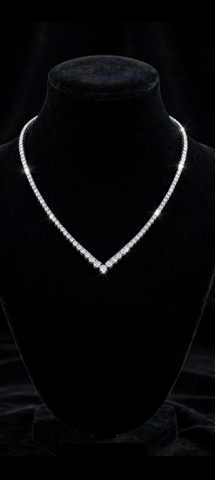 The Diamond Cascade moissanite necklace