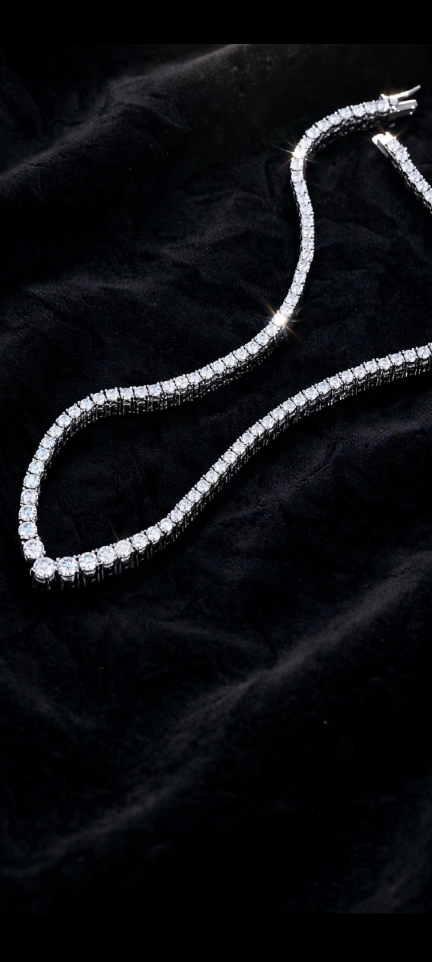 The Diamond Cascade moissanite necklace