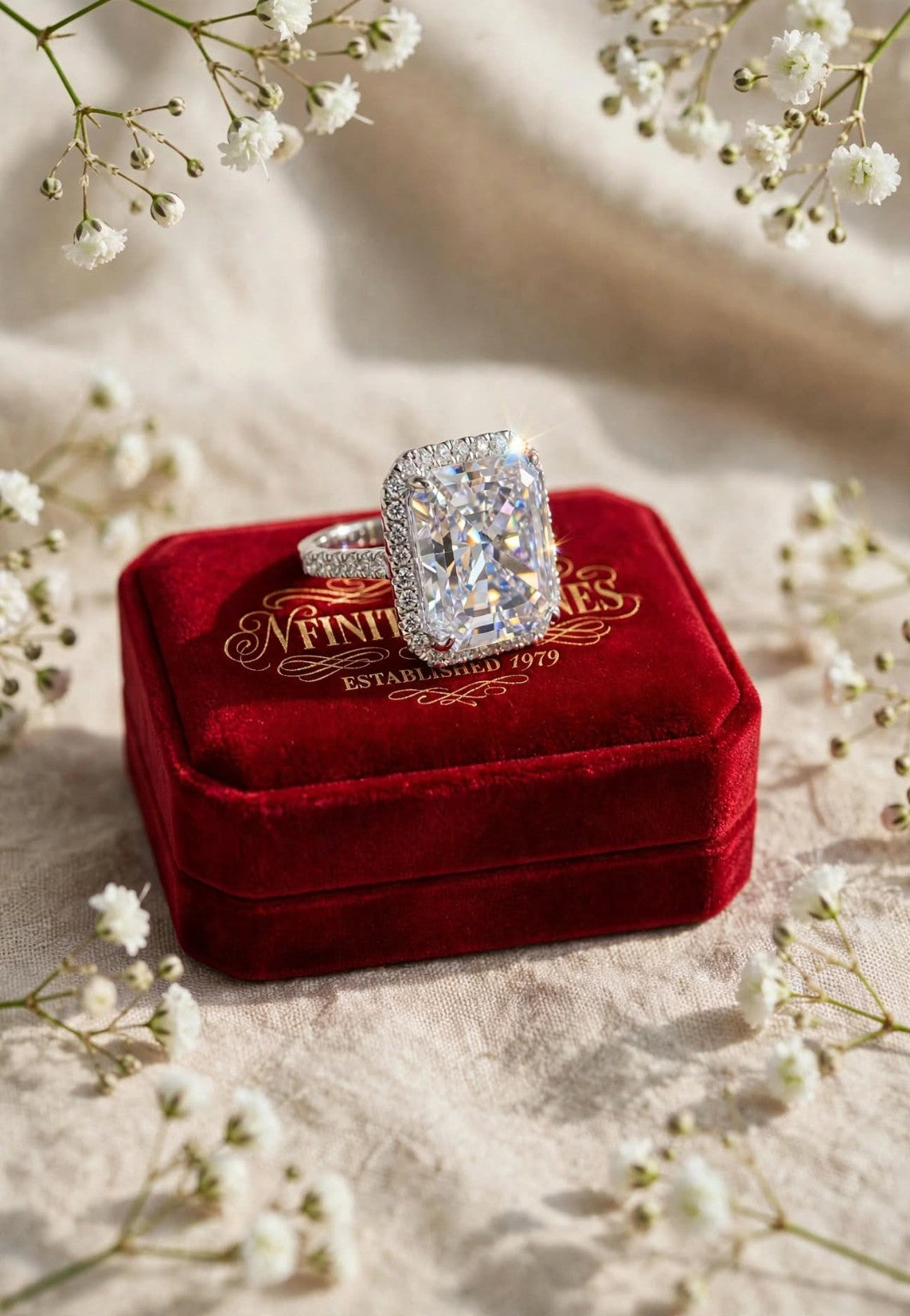 The Royal Radiance moissanite ring