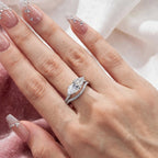 The Marquise Affair — moissanite ring set photo 5