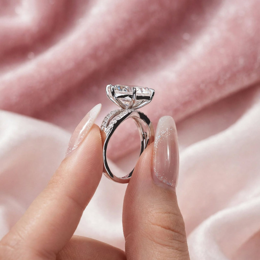 The Marquise Affair — moissanite ring set photo 4