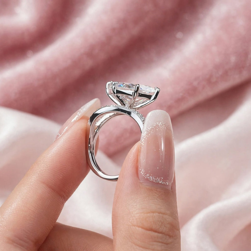 The Marquise Affair — moissanite ring set photo 3