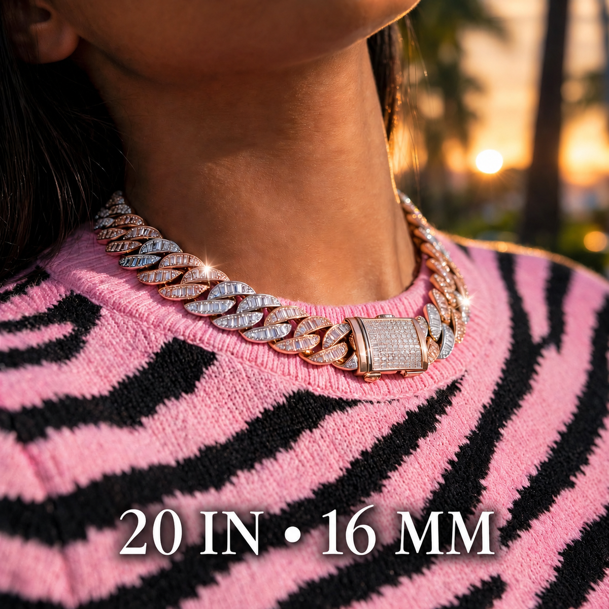 The Alliance 20-inch 16mm mixed-metal Cuban necklace close-up