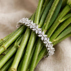 Marquise bracelet on floral stems