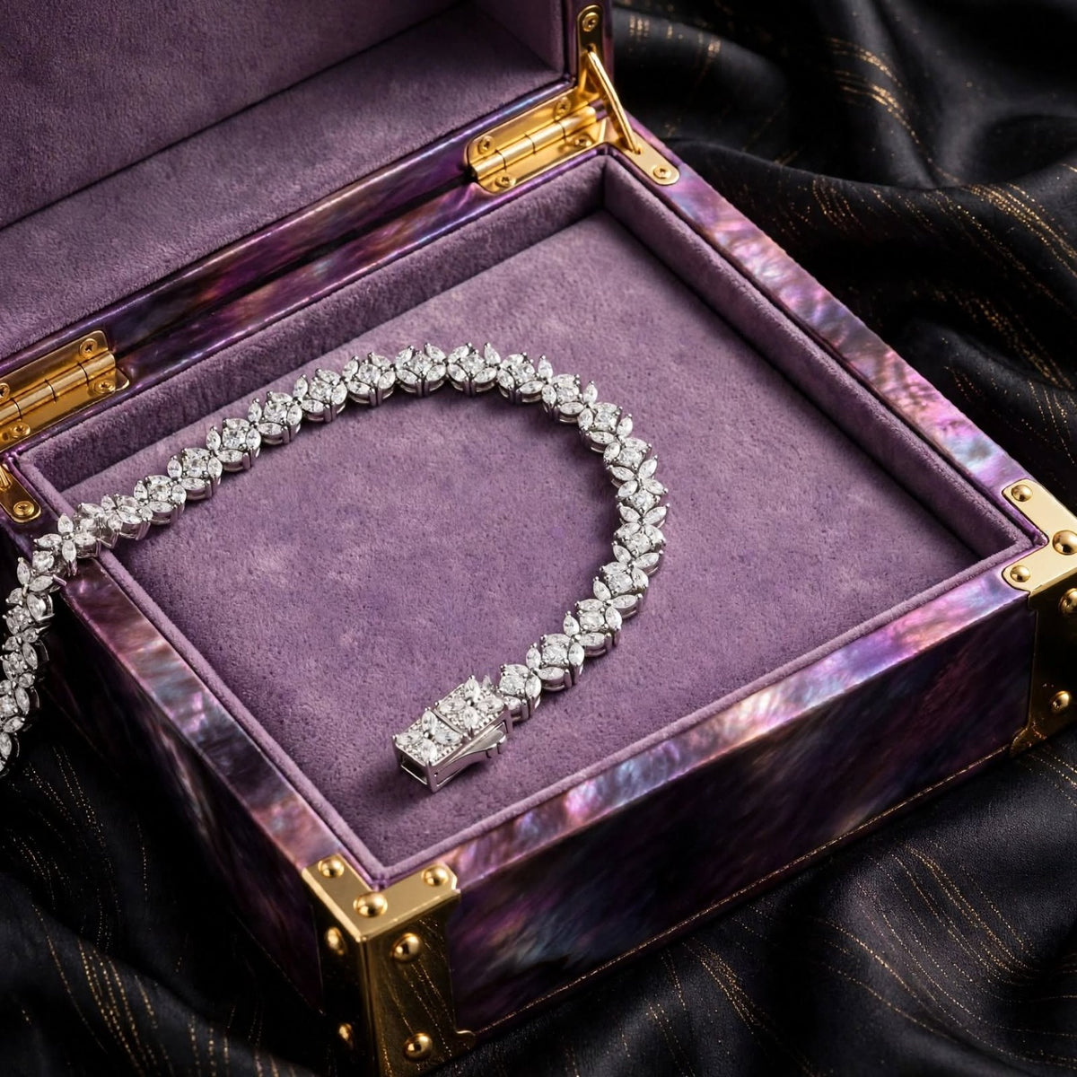 Bracelet in open jewelry box