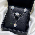 Black presentation box with complete jewelry set
