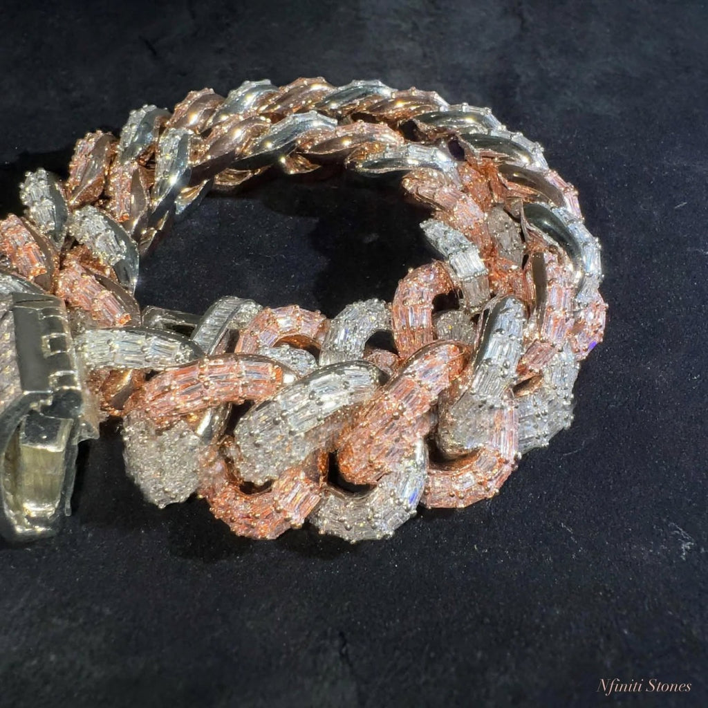 The Crown Collector Rose Gold and Silver link detail