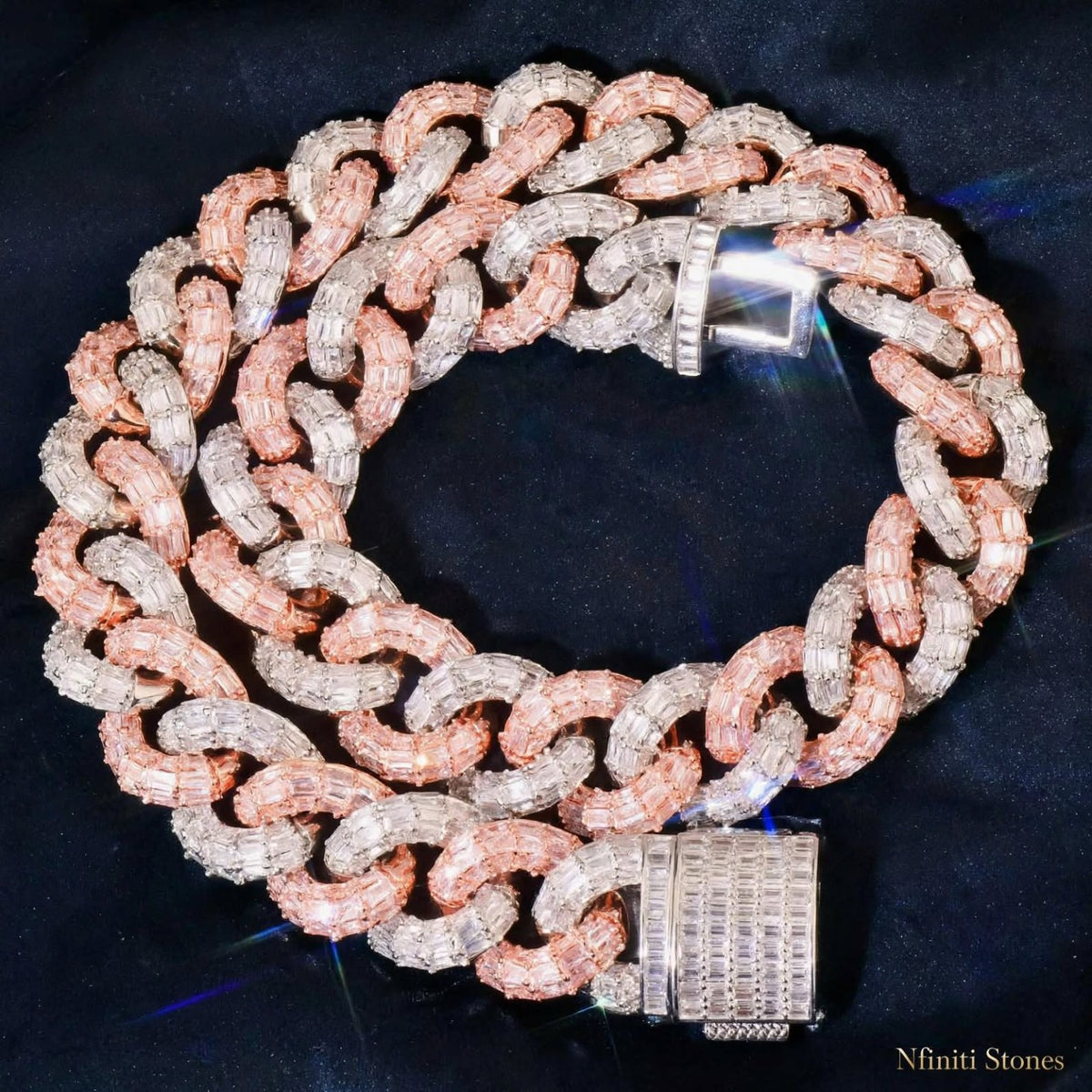 The Crown Collector 21MM Rose Gold and Silver Cuban