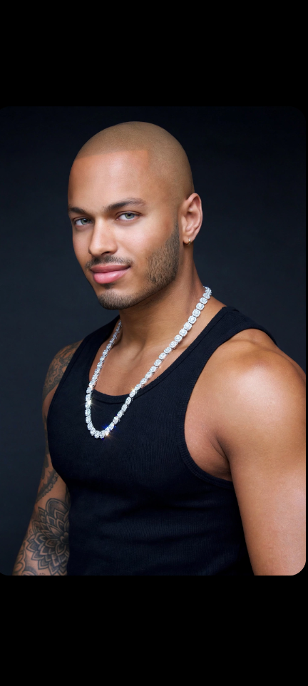 Diamond District necklace styled on model