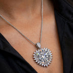 White pendant on model