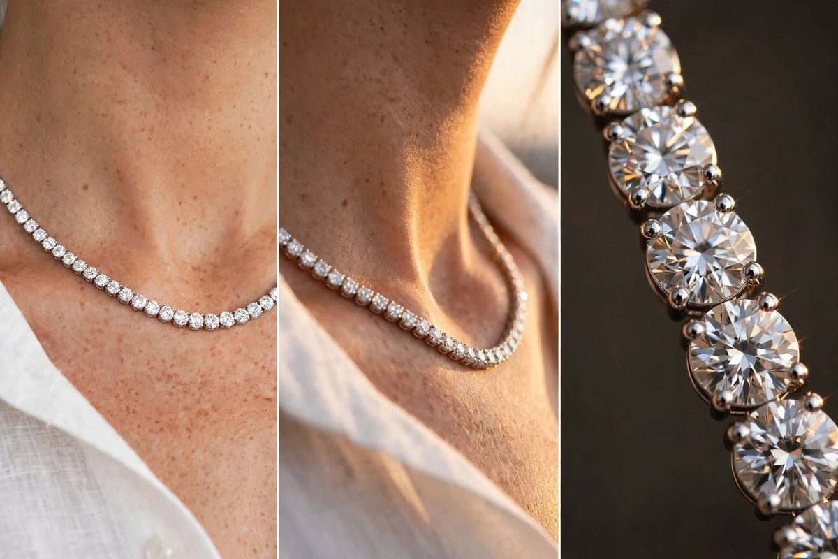 Eternal Brilliance moissanite tennis necklace