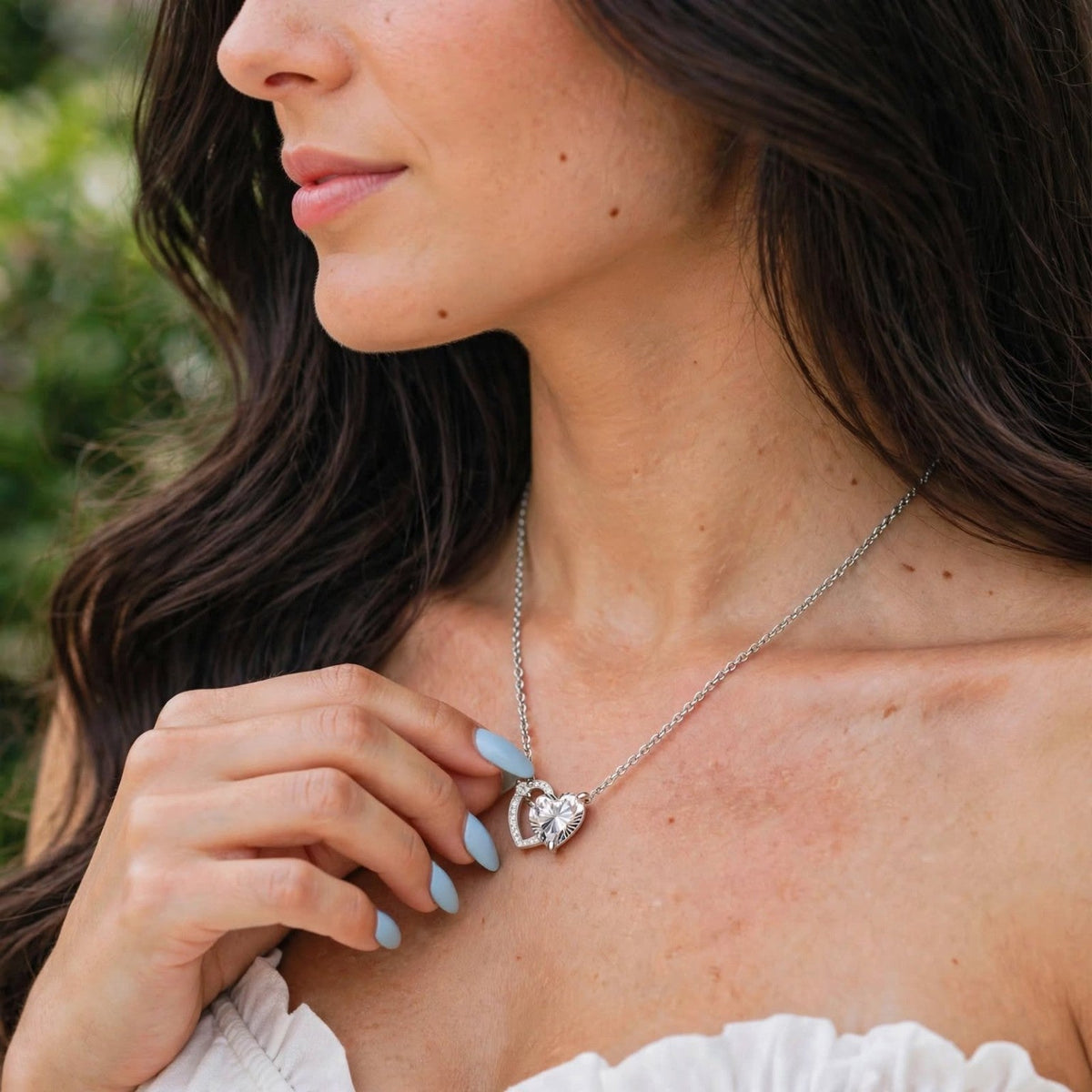 Eternal Heart 2CT moissanite necklace — 9909