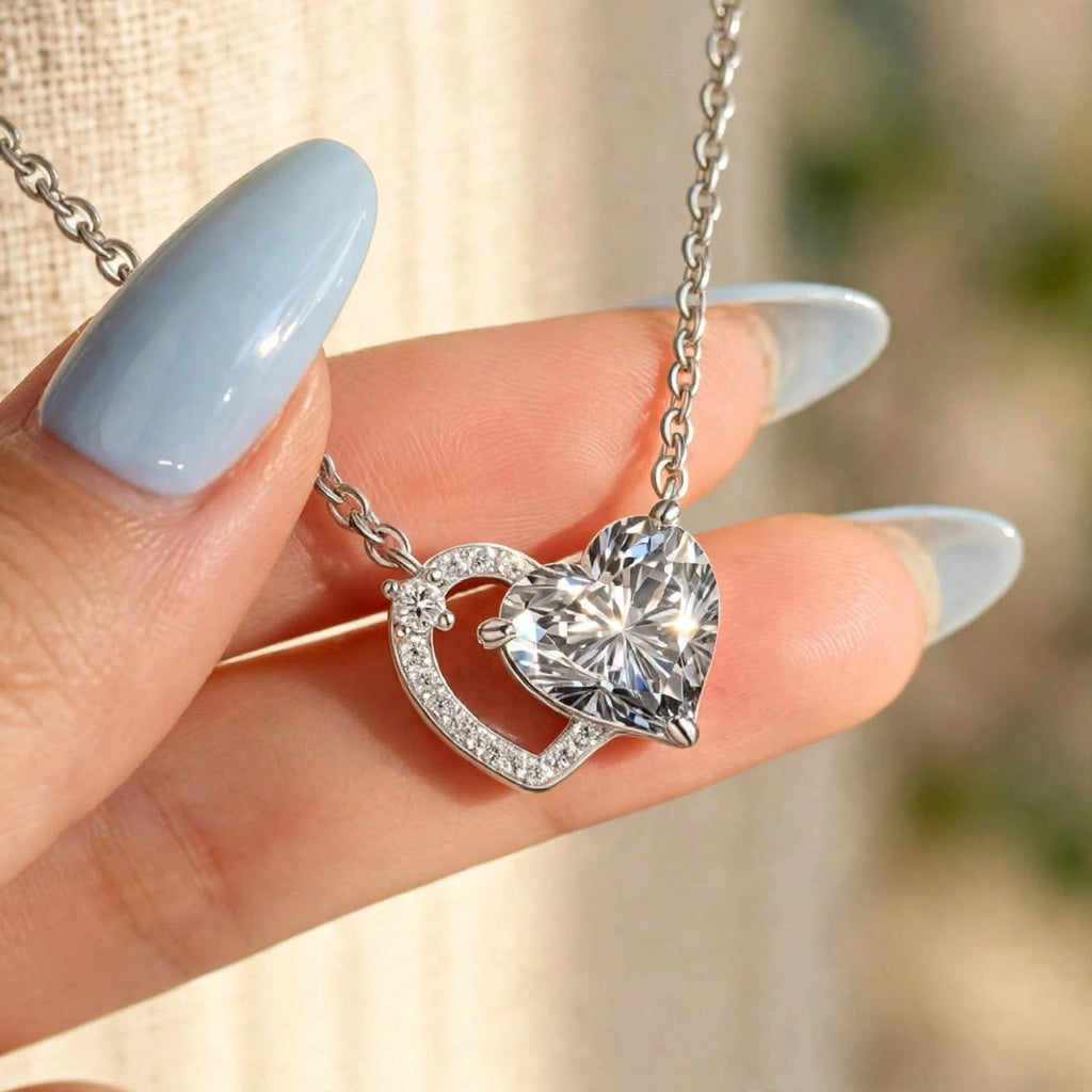 Eternal Heart 2CT moissanite necklace — 9914