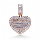 The Heart Keeper rose-gold-tone iced-out CZ heart locket pendant front close-up on white background