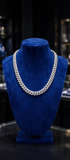 The High Roller 12mm moissanite Cuban link — necklace product photo