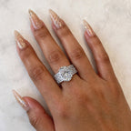 Model wearing Imperial Ice ring, second angle