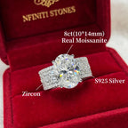 Imperial Ice ring in red Nfiniti Stones box